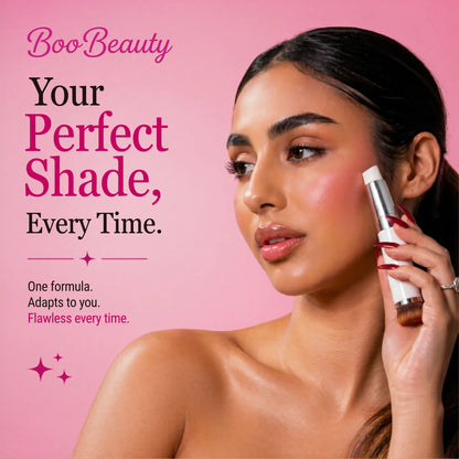 Korean 2‑in‑1 Color‑Changing Foundation Stick with Travel Brush