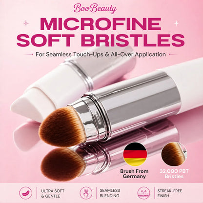 Korean 2‑in‑1 Color‑Changing Foundation Stick with Travel Brush