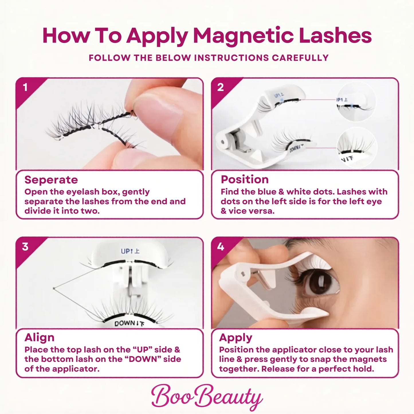 Magnetic Eyelashes With Applicator