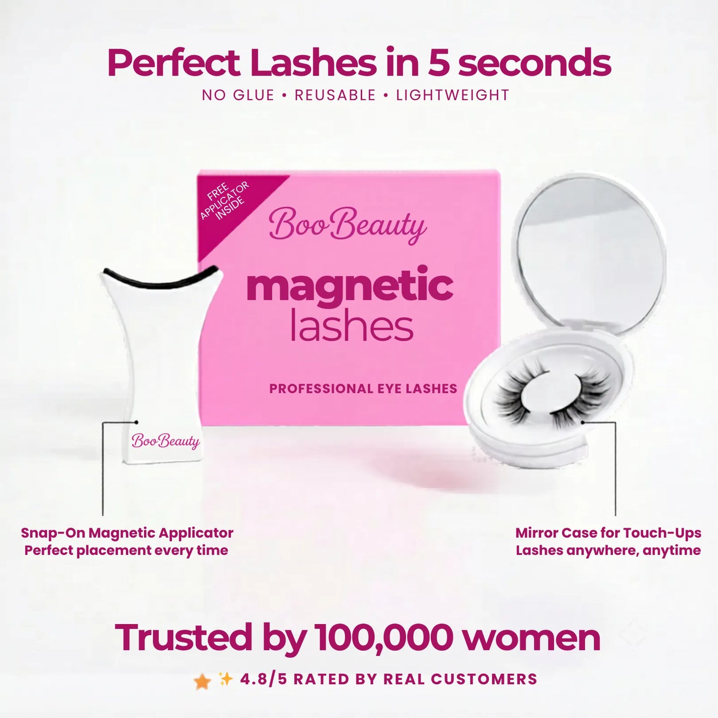 Magnetic Eyelashes With Applicator